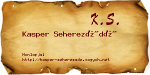 Kasper Seherezádé névjegykártya